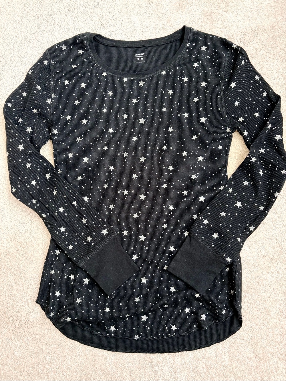 Old Navy Waffle Star Top M